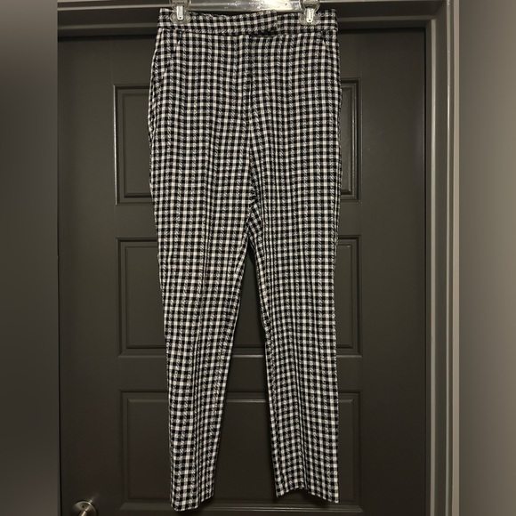 Zara hard to find rare black and white plaid 2 piece pants suit size medium - Picture 5 of 11